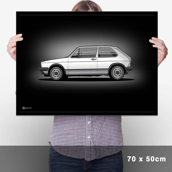 Lade das Bild in den Galerie-Viewer, Golf 1 GTI Poster Dunkel - Cartistry
