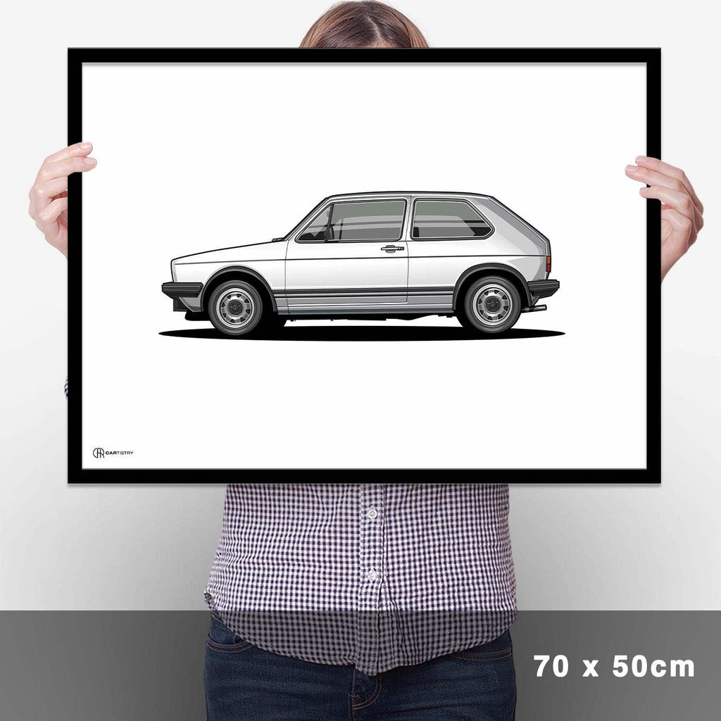 Golf 1 GTI Poster Hell - Cartistry