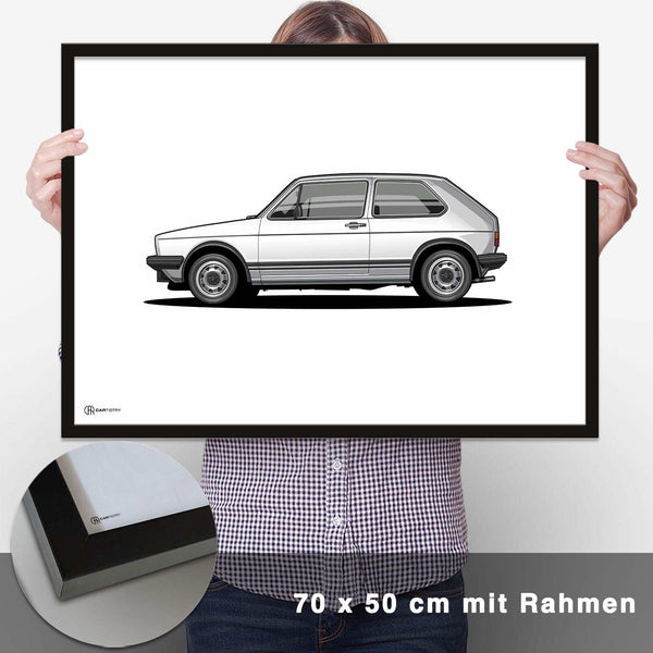 Lade das Bild in den Galerie-Viewer, Golf 1 GTI Poster Hell - CARTISTRY
