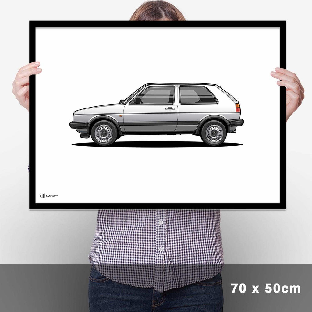 Golf 2 GTI Poster Hell - Cartistry