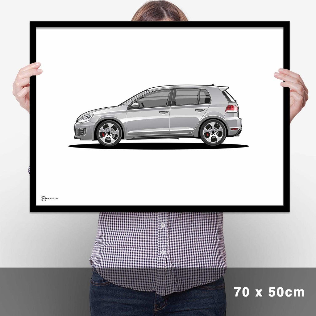 Golf 6 GTI Poster Hell - Cartistry