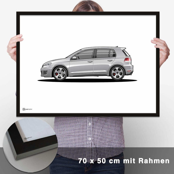 Lade das Bild in den Galerie-Viewer, Golf 6 GTI Poster Hell - CARTISTRY
