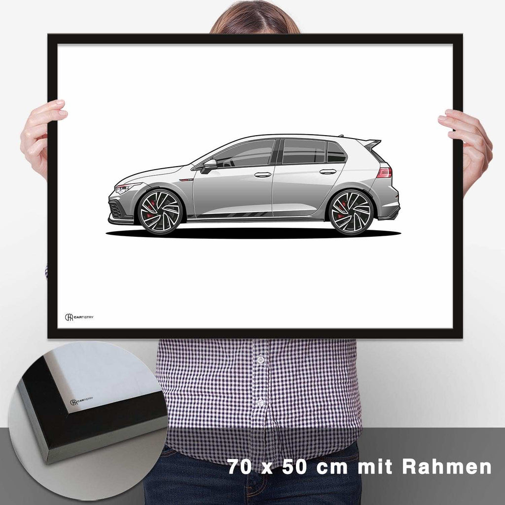 Golf 8 GTI Poster Hell - CARTISTRY