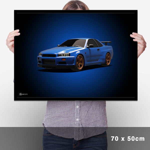 Lade das Bild in den Galerie-Viewer, GT-R R34 Poster - Cartistry
