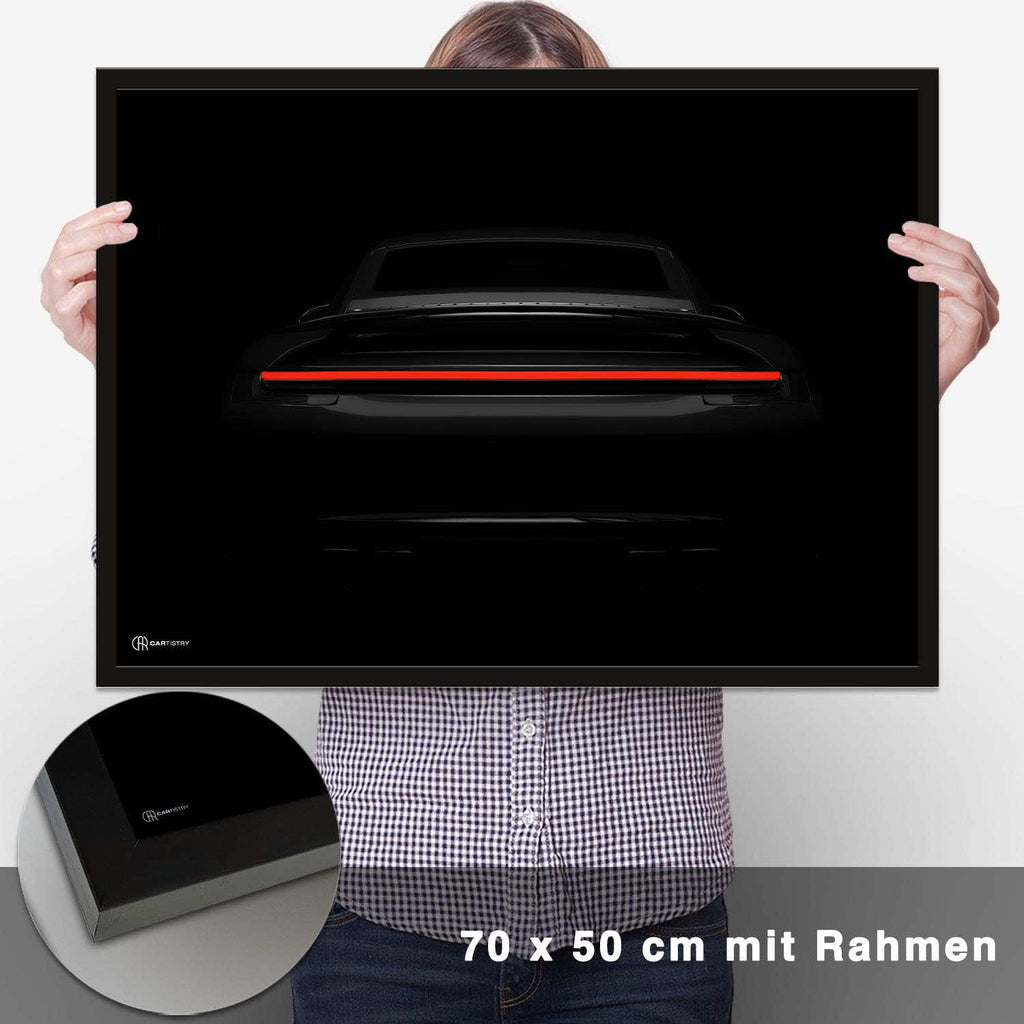 911 Turbo (992) Neon Poster - CARTISTRY