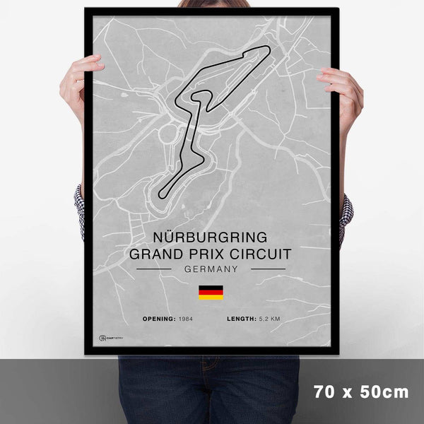 Lade das Bild in den Galerie-Viewer, Nürburgring GP Circuit Rennstrecken Poster - Hell - Cartistry
