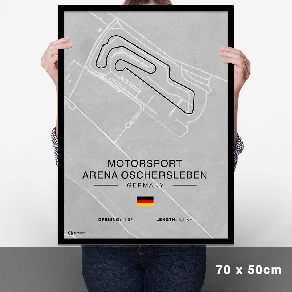 Oschersleben Rennstrecken Poster - Hell - Cartistry