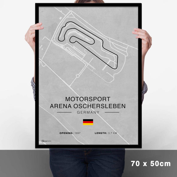 Lade das Bild in den Galerie-Viewer, Oschersleben Rennstrecken Poster - Hell - Cartistry
