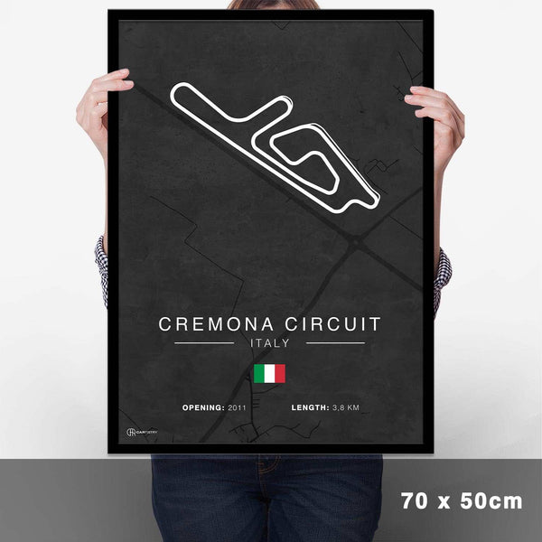 Lade das Bild in den Galerie-Viewer, Cremona Rennstrecken Poster - Dunkel - Cartistry
