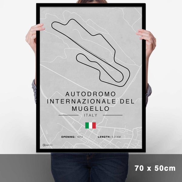 Lade das Bild in den Galerie-Viewer, Mugello Rennstrecken Poster - Hell - Cartistry
