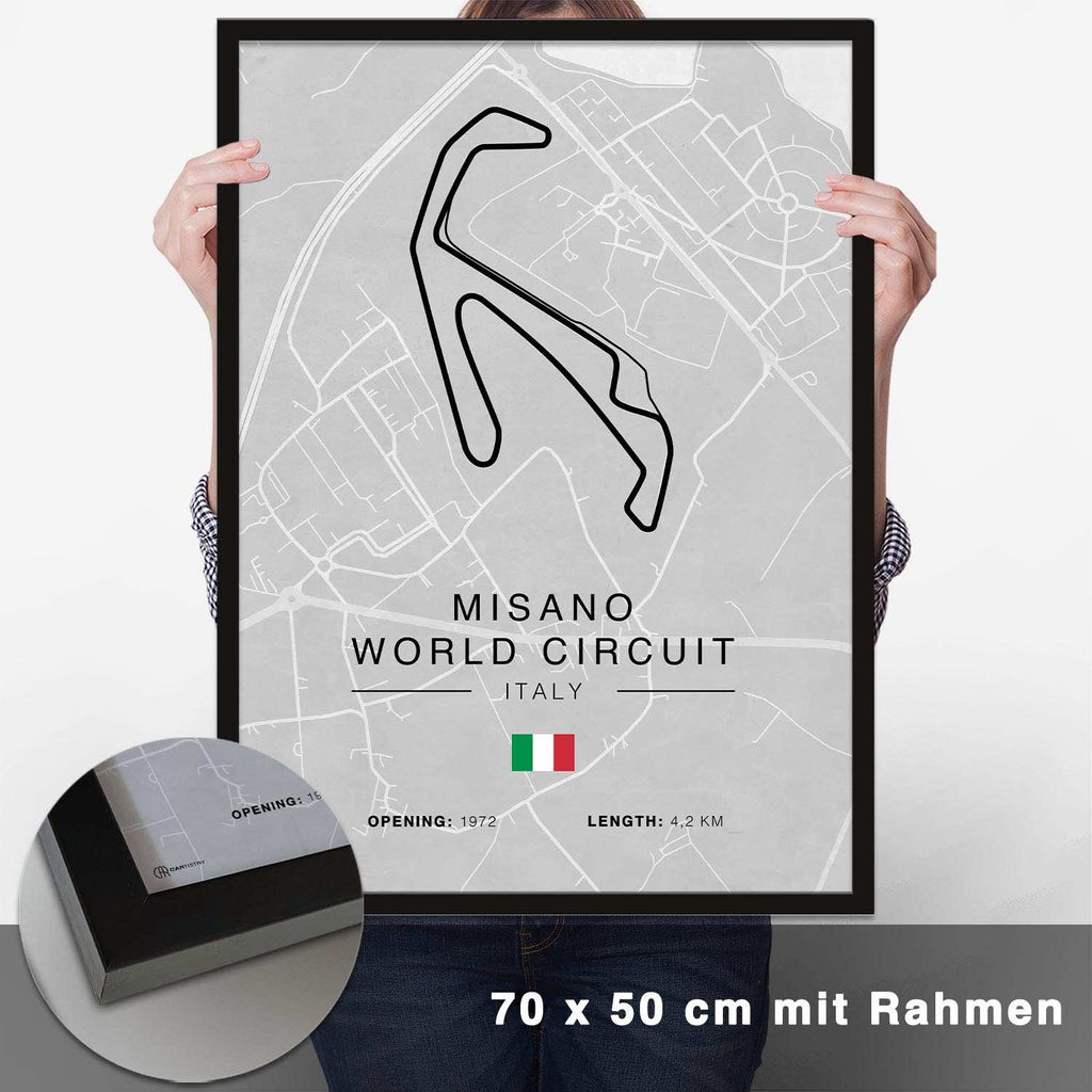 Misano Rennstrecken Poster - Hell - CARTISTRY