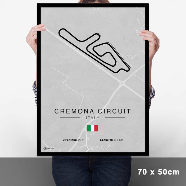 Lade das Bild in den Galerie-Viewer, Cremona Rennstrecken Poster - Hell - Cartistry
