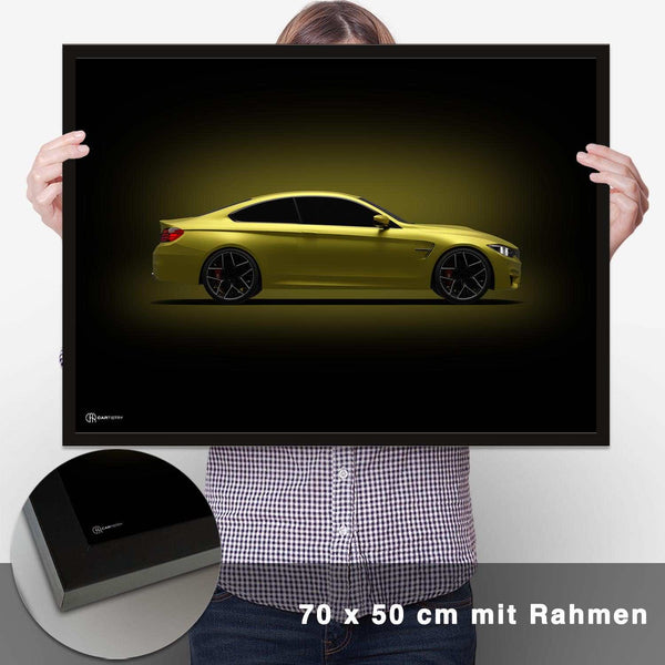 Lade das Bild in den Galerie-Viewer, M4 F82 Poster Seite Dunkel - CARTISTRY
