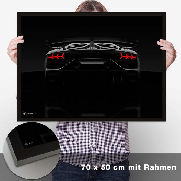 Lade das Bild in den Galerie-Viewer, Aventador Poster Heck - CARTISTRY

