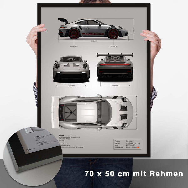 Lade das Bild in den Galerie-Viewer, GT3 RS Technik Poster - CARTISTRY
