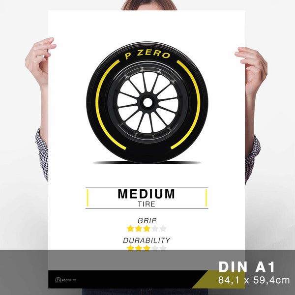Lade das Bild in den Galerie-Viewer, Formel 1 Reifen Poster Medium - Cartistry
