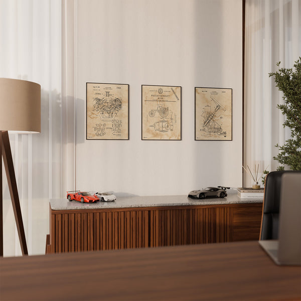 Lade das Bild in den Galerie-Viewer, 3er Set Patent Poster
