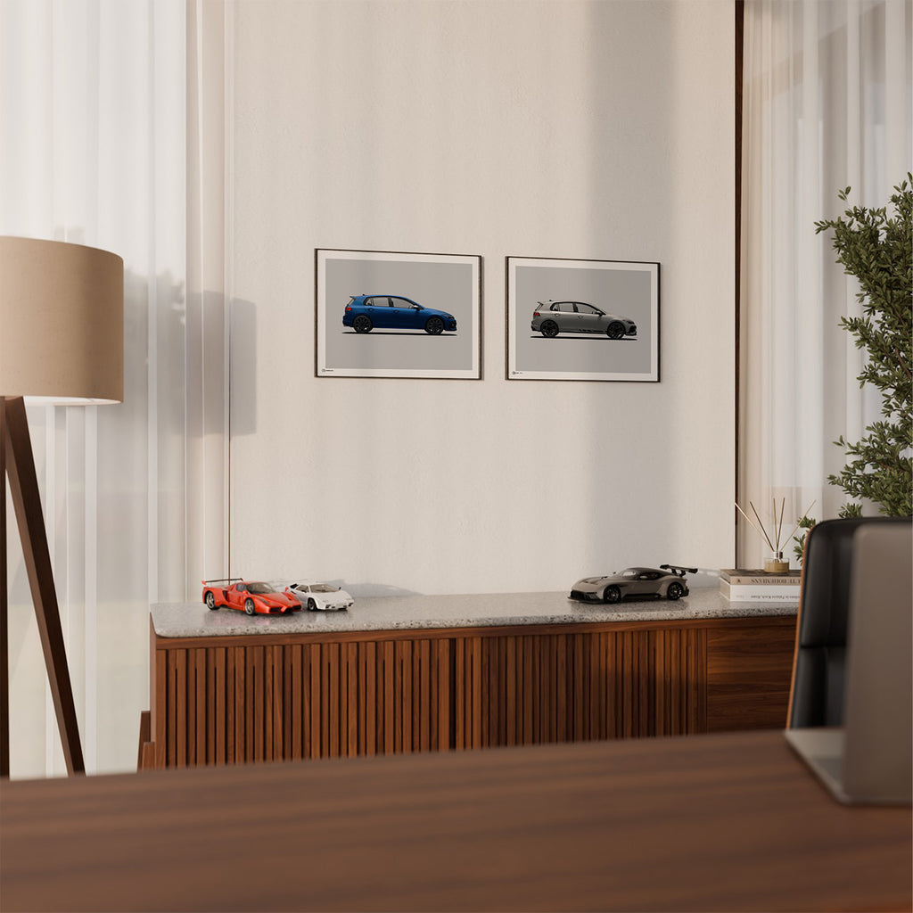 2er Set Golf GTI & Golf R Poster