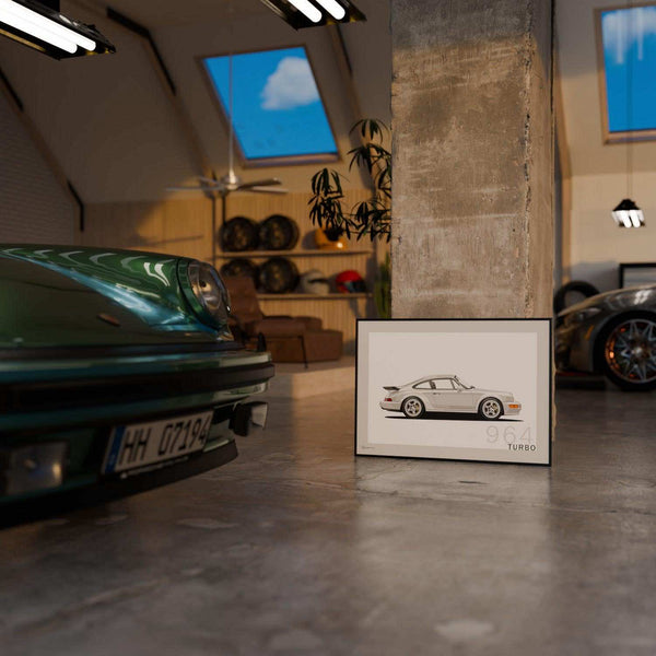 Lade das Bild in den Galerie-Viewer, 911 Turbo (964) Artwork Poster - Cartistry
