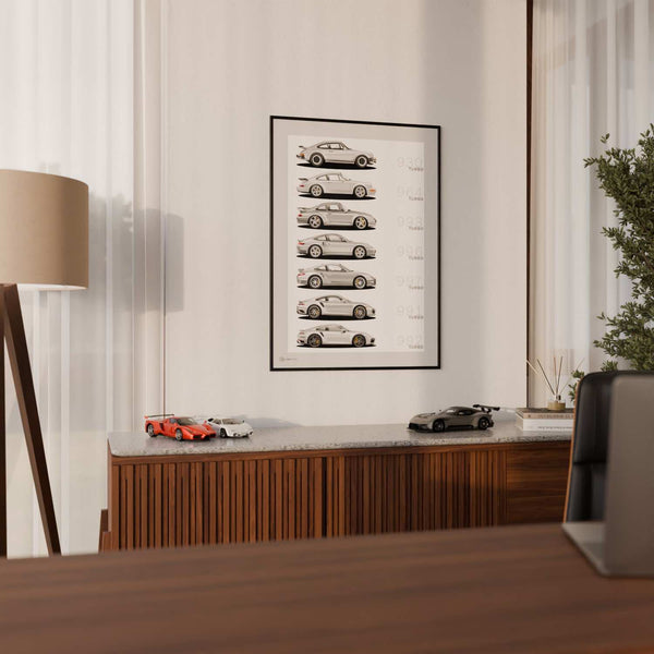 Lade das Bild in den Galerie-Viewer, 911 Turbo Generationen Poster - Cartistry
