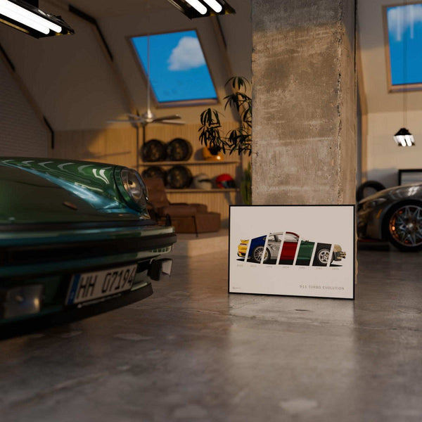Lade das Bild in den Galerie-Viewer, 911 Turbo Generationen Poster Seite - Cartistry
