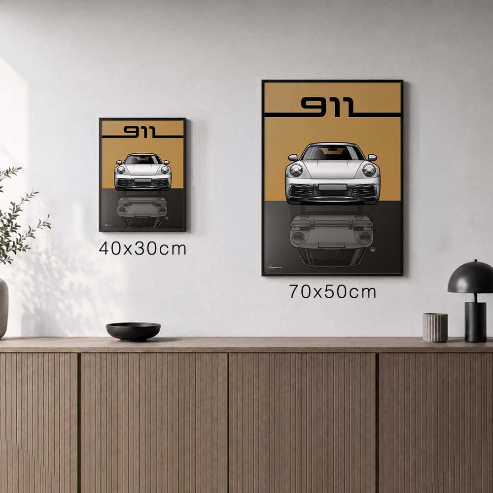 Größenvergleich für 911 Front Poster