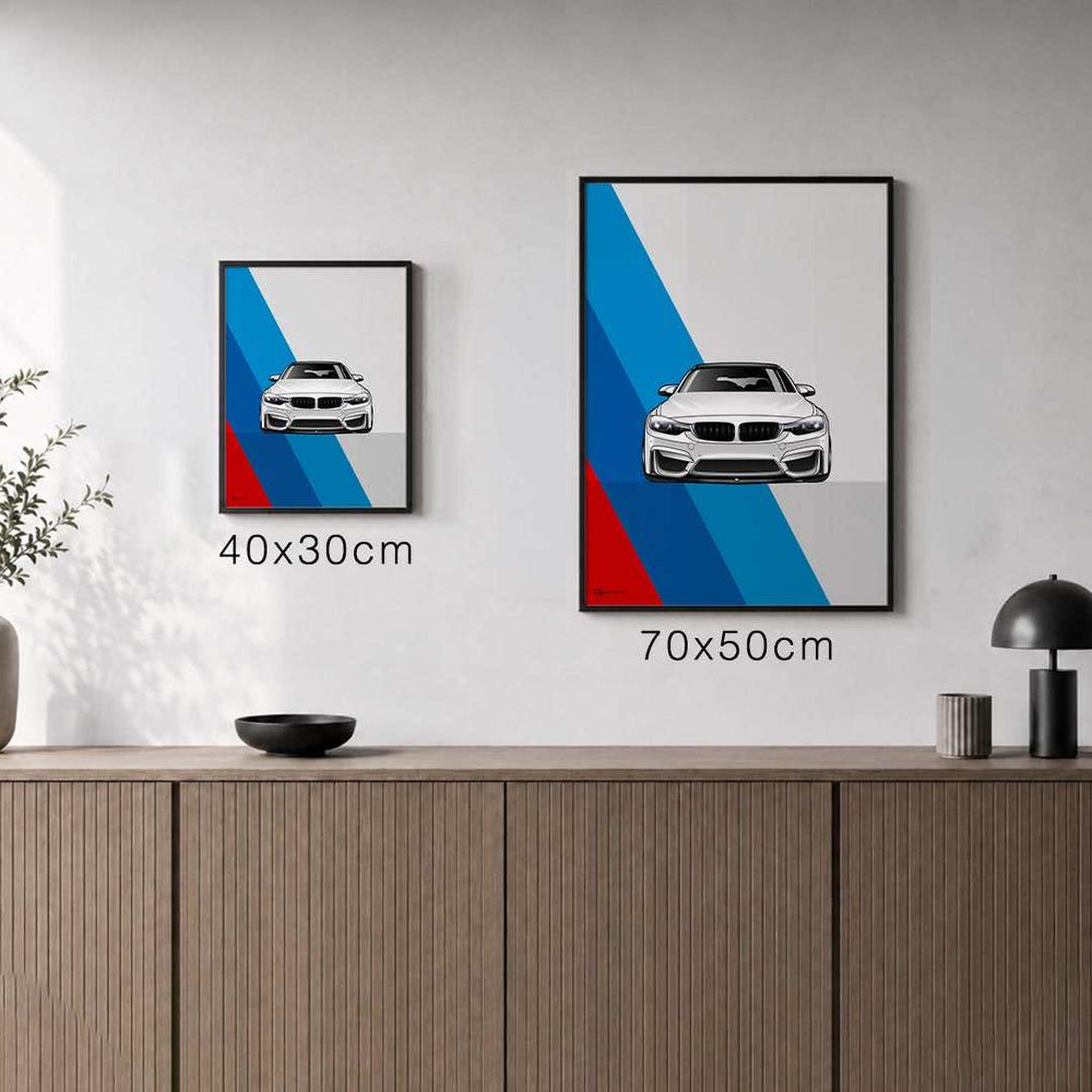 Größenvergleich für M3 F80 Poster