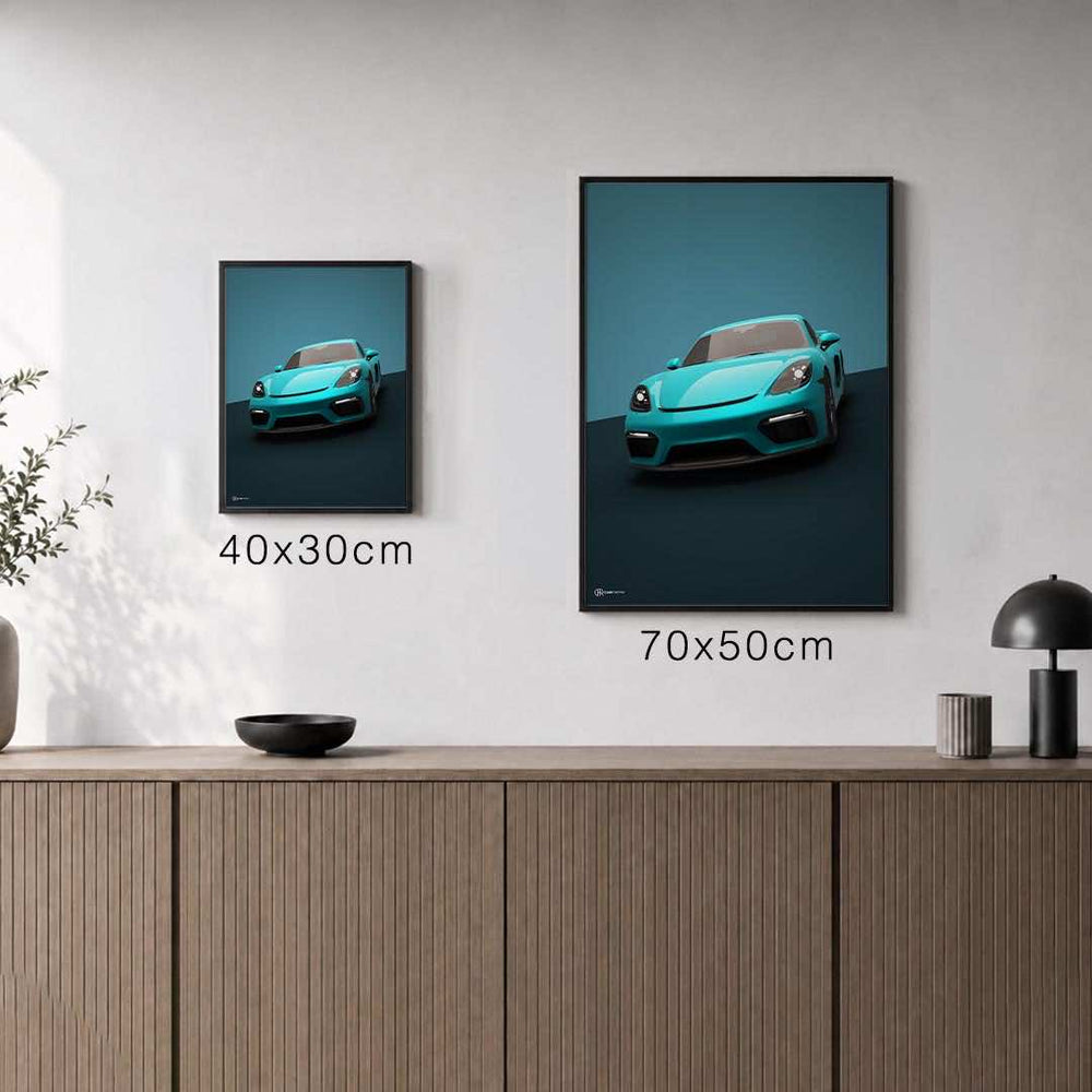 Größenvergleich für Cayman GT4 Poster