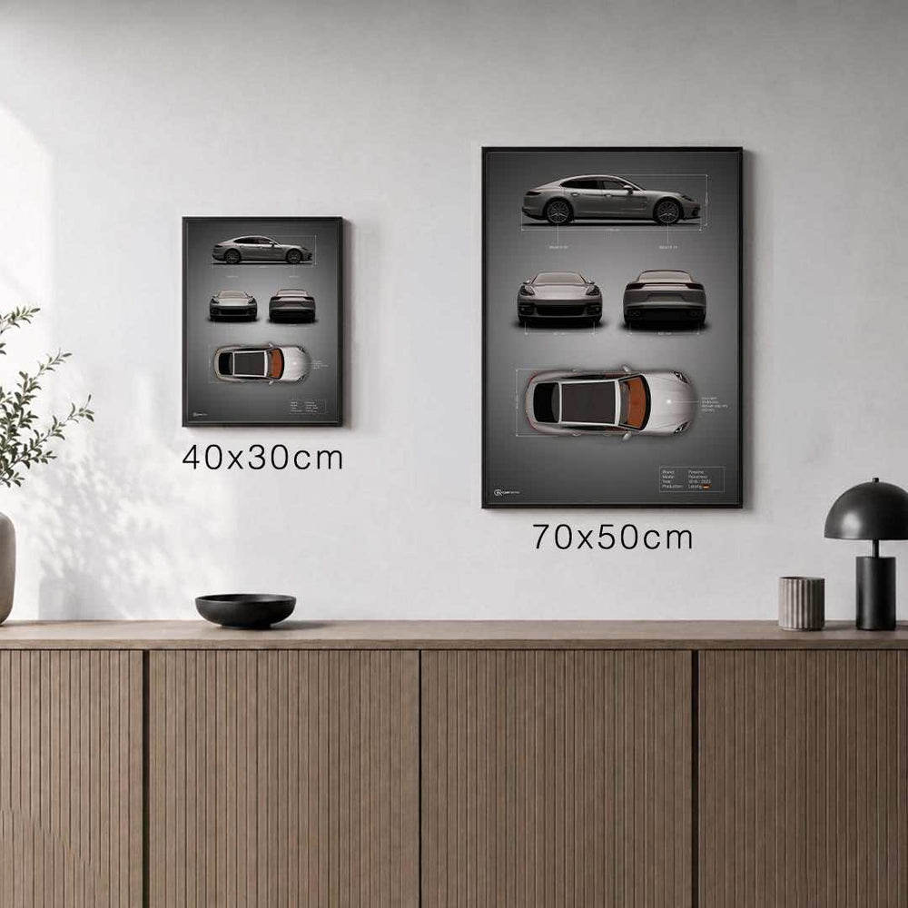 Größenvergleich für Panamera Technik Poster