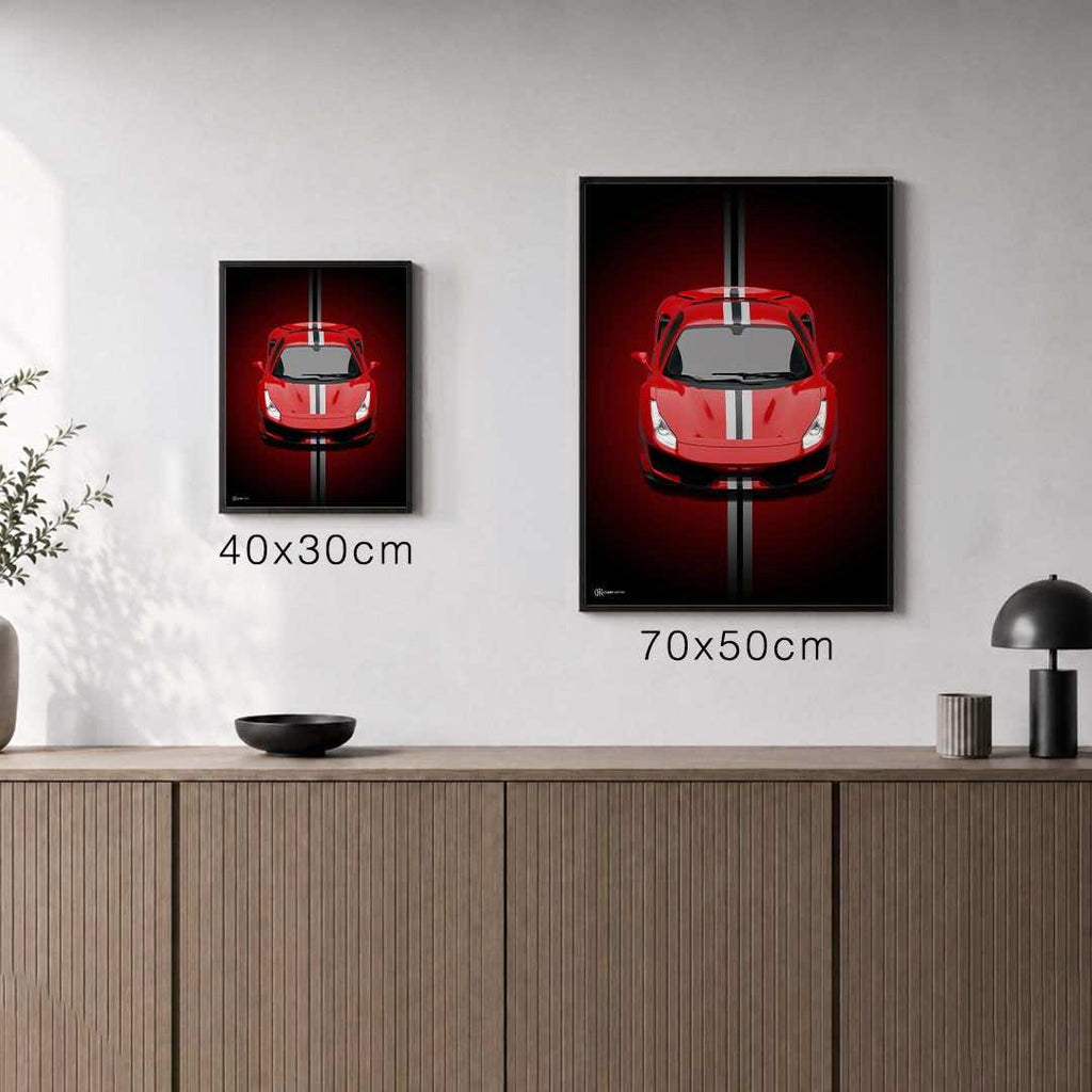3er Set LaFerrari & 488 Pista & Enzo Poster