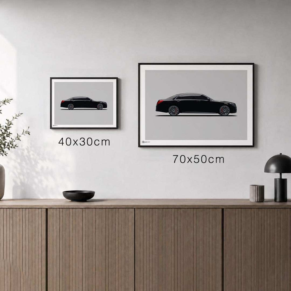 Größenvergleich für S65 AMG Poster Seite