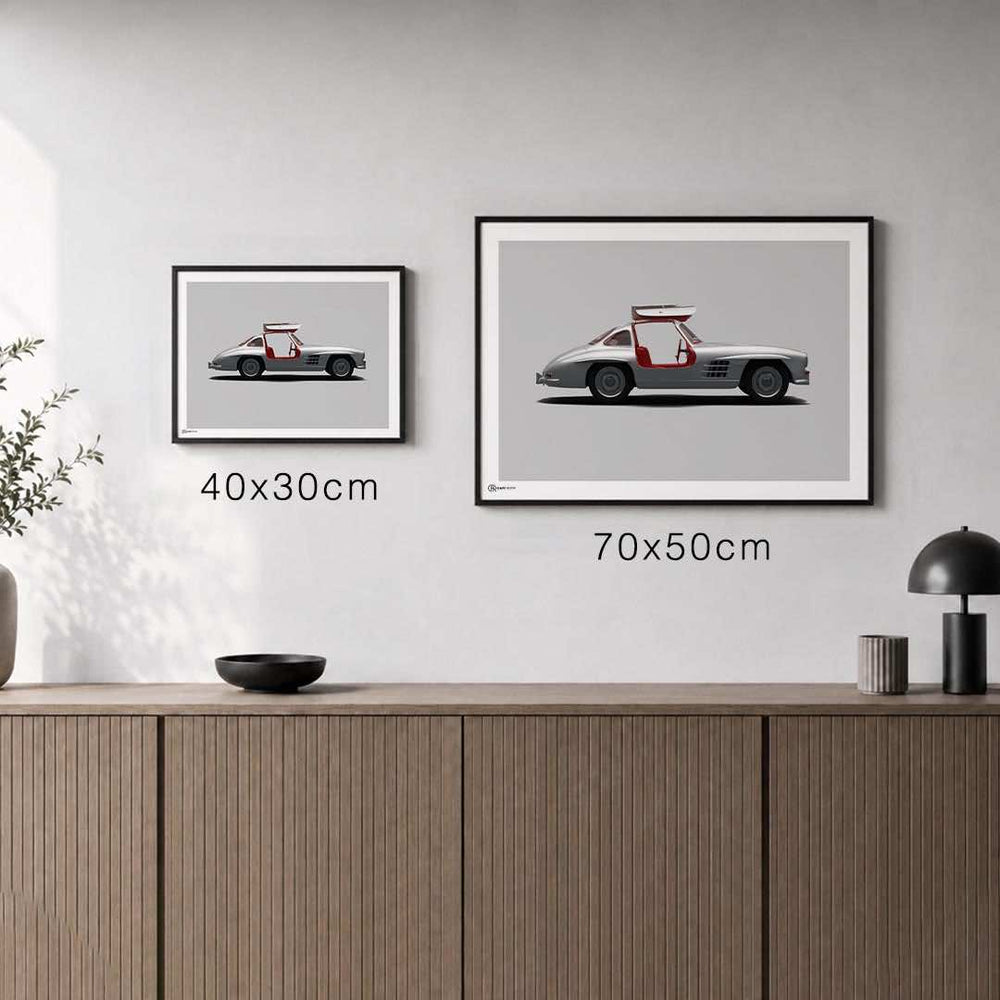 Größenvergleich für 300 SL Poster Seite