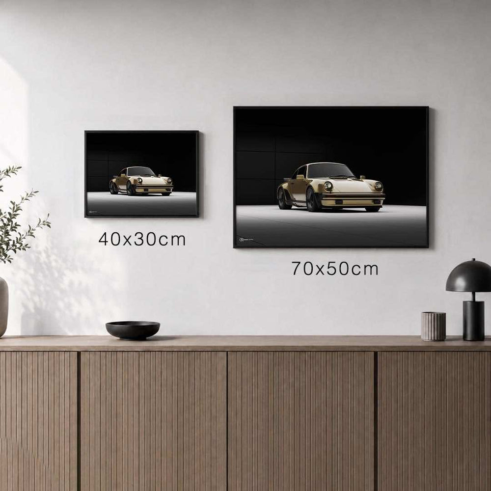 Größenvergleich für 911 Turbo (930) Poster
