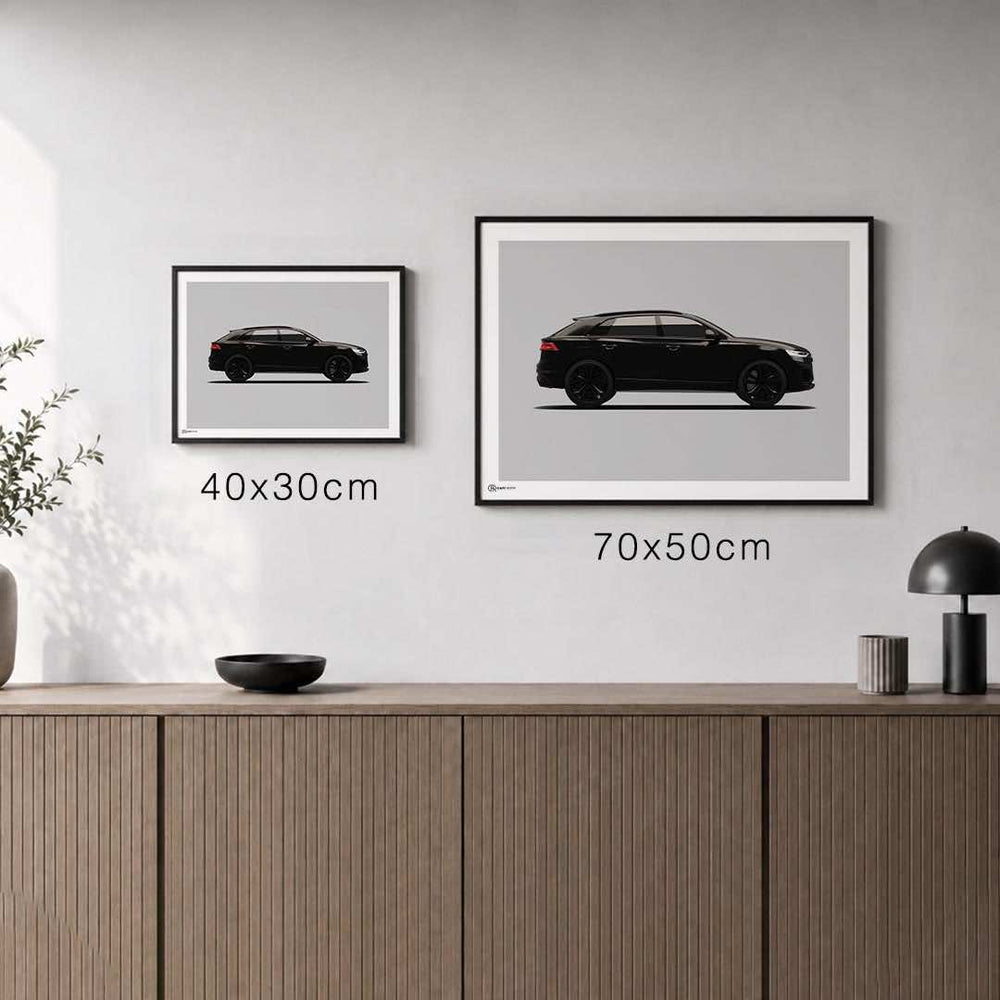 Größenvergleich für RS Q8 Poster Seite