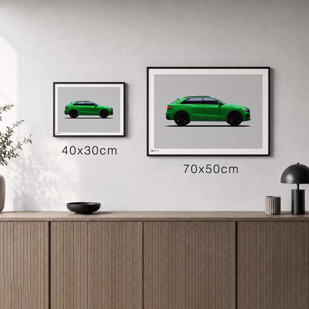 Größenvergleich für RS Q8 Poster Seite