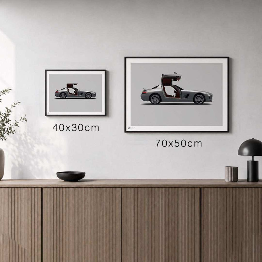 Größenvergleich für SLS AMG Poster Seite