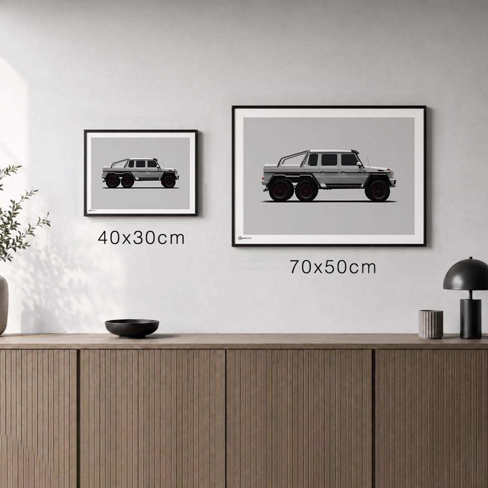 Größenvergleich für G63 6x6 AMG Poster Seite