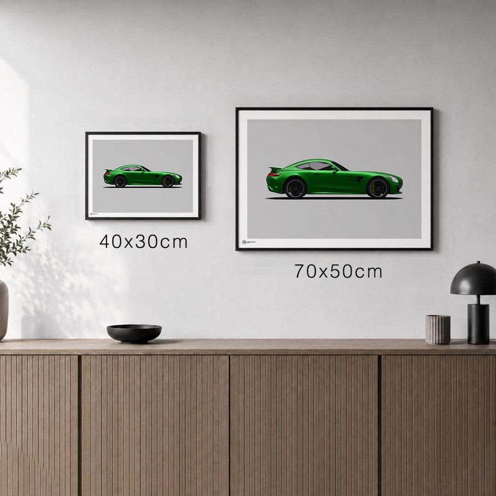 Größenvergleich für AMG GT R Poster Seite