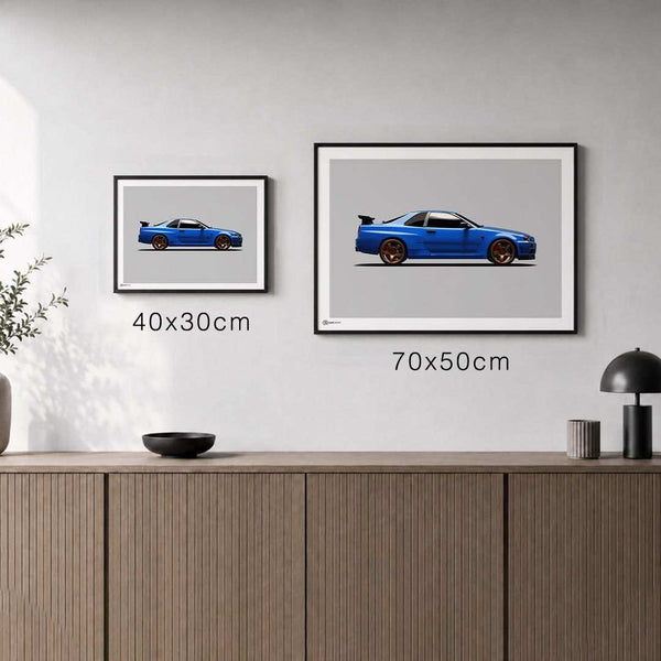 Lade das Bild in den Galerie-Viewer, 2er Set GT-R R34 &amp; R35 Poster

