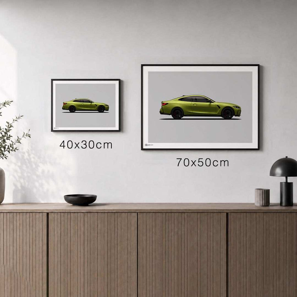 Größenvergleich für M4 G82 Poster Seite