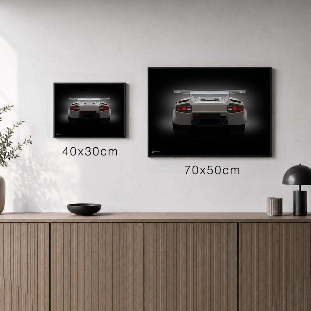 Größenvergleich für Countach Poster
