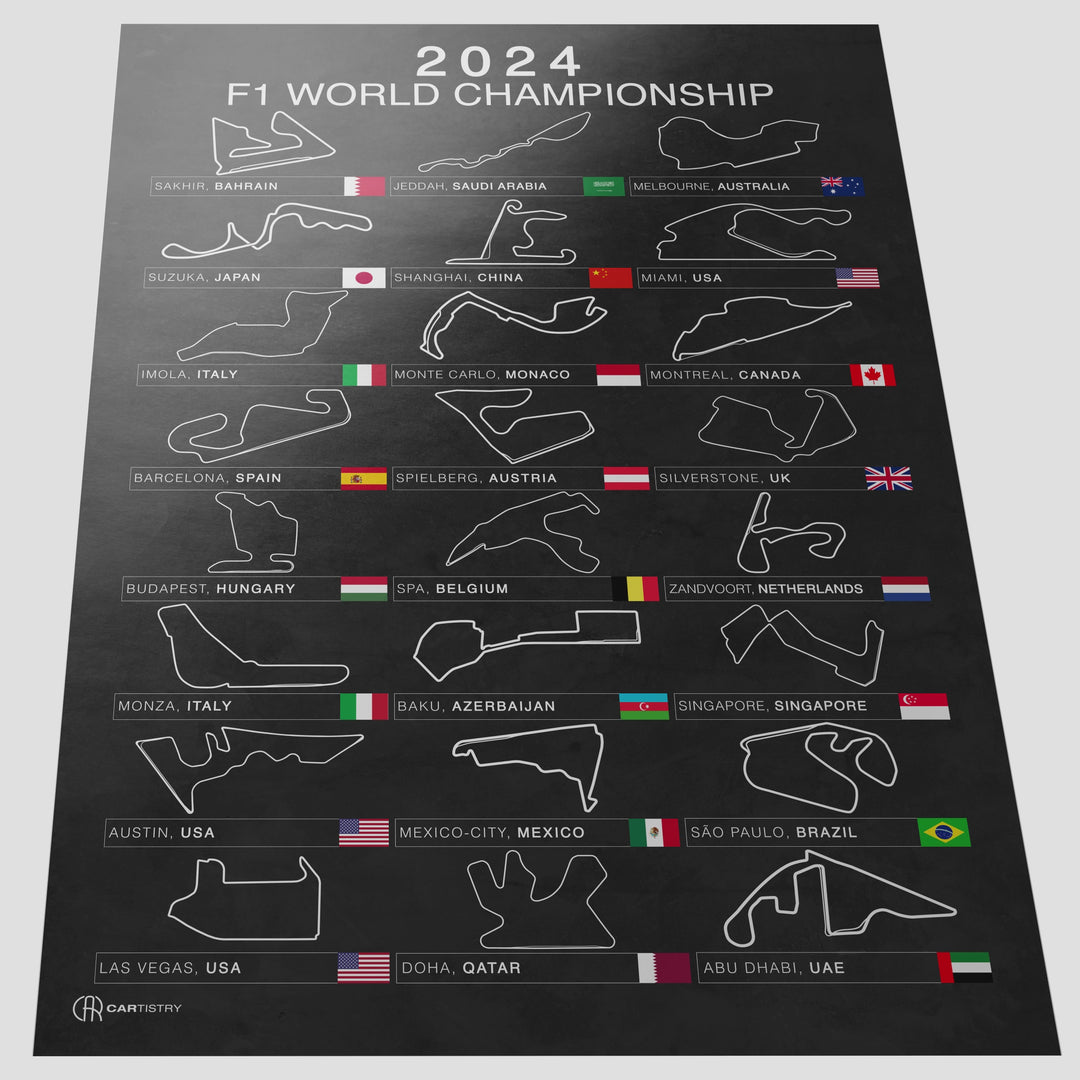 Formel 1 Poster Saison 2024 - Cartistry